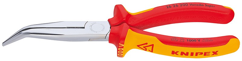 Zahnuté kleště s půlkulatými čelistmi 200 mm, potah PVC do 1000V KNIPEX 2626200 + Dárek, servis bez starostí v hodnotě 300Kč