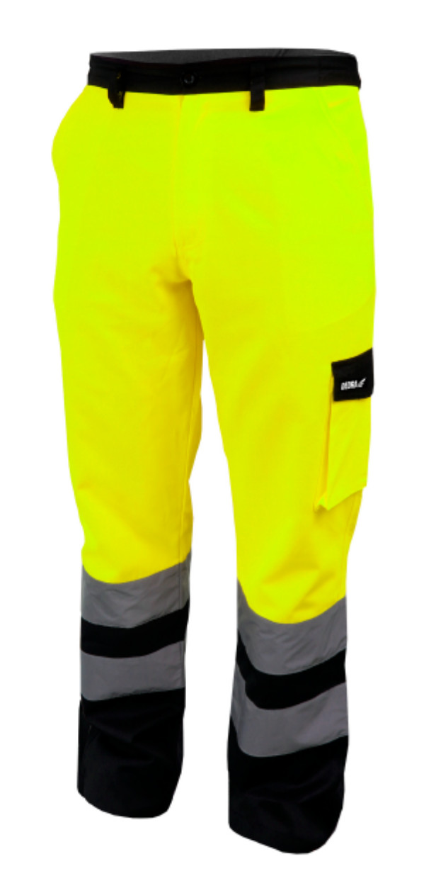 Reflexní kalhoty vel. XXL, žluté DEDRA BH81SP1-XXL