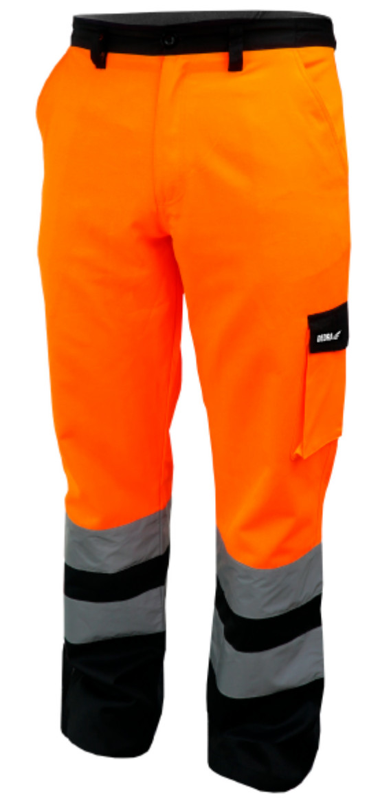 Reflexní kalhoty vel. L, oranžové DEDRA BH81SP2-L