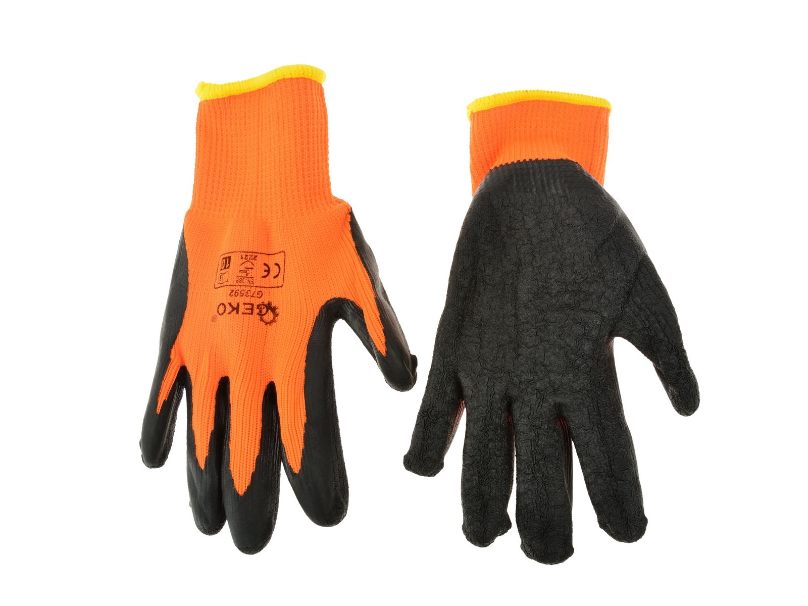Pracovní zimní rukavice vel. 8 oranžové GEKO nářadí G73590