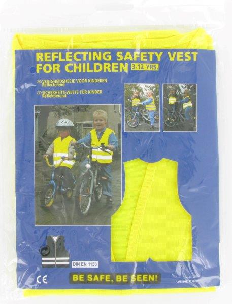 Dětská bezpečnostní reflexní vesta, pro děti 3-12 let - žlutá MAGG 38117