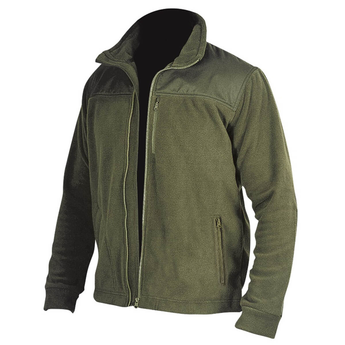 Fleece mikina s vložkami,280 g/m2, vel. L,barva zelená army DEDRA BH6PA-L