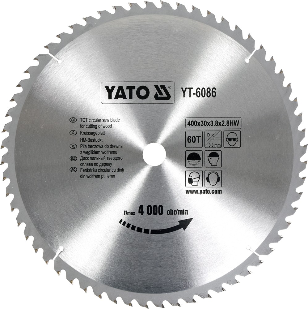 Kotouč na dřevo 400 x 30 mm 60z Yato YT-6086 + Dárek, servis bez starostí v hodnotě 300Kč