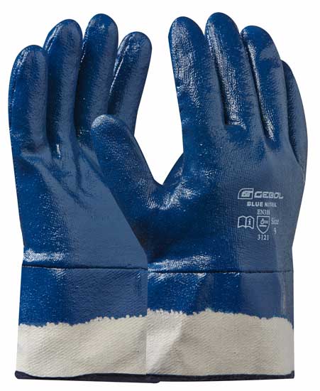 Pracovní rukavice BLUE NITRIL velikost 9 GEBOL 709515