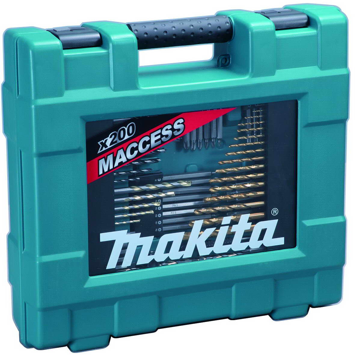 sada bitů a vrtáků 200 ks v plastovém kufru Makita D-37194 + Dárek, servis bez starostí v hodnotě 300Kč