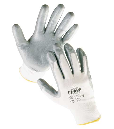 Pracovní rukavice nylonové s nitriovou dlaní Červa, velikost 7 CERVA GROUP a. s. BABBLER07