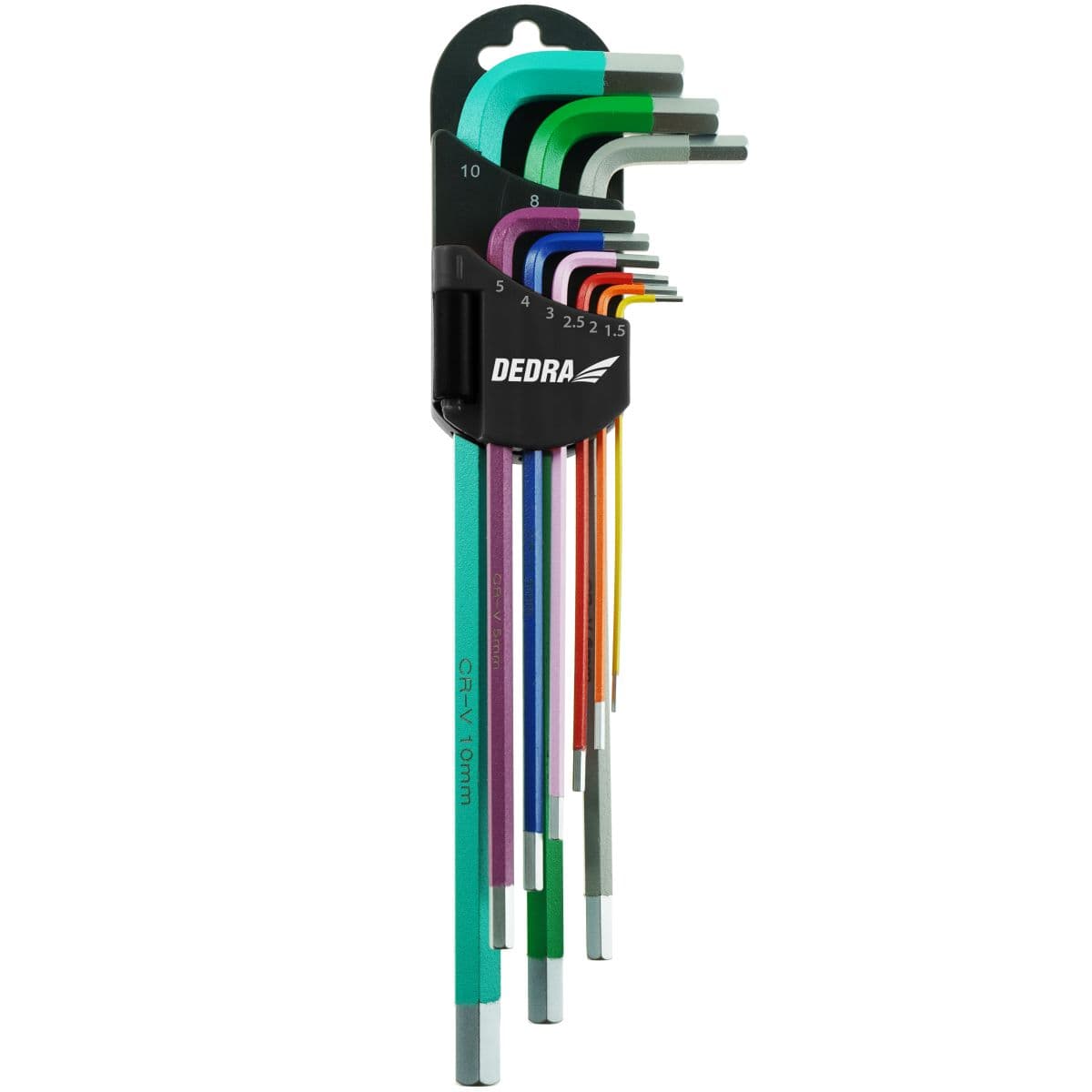 Imbusové klíče extra dlouhé barevné, 1,5–10 mm, sada 9 ks,S2 DEDRA 06F205
