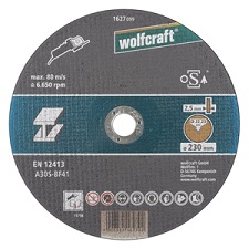 WOLFCRAFT - Kotouč řezací na rovný kov 230mm WOLFCRAFT 1627099