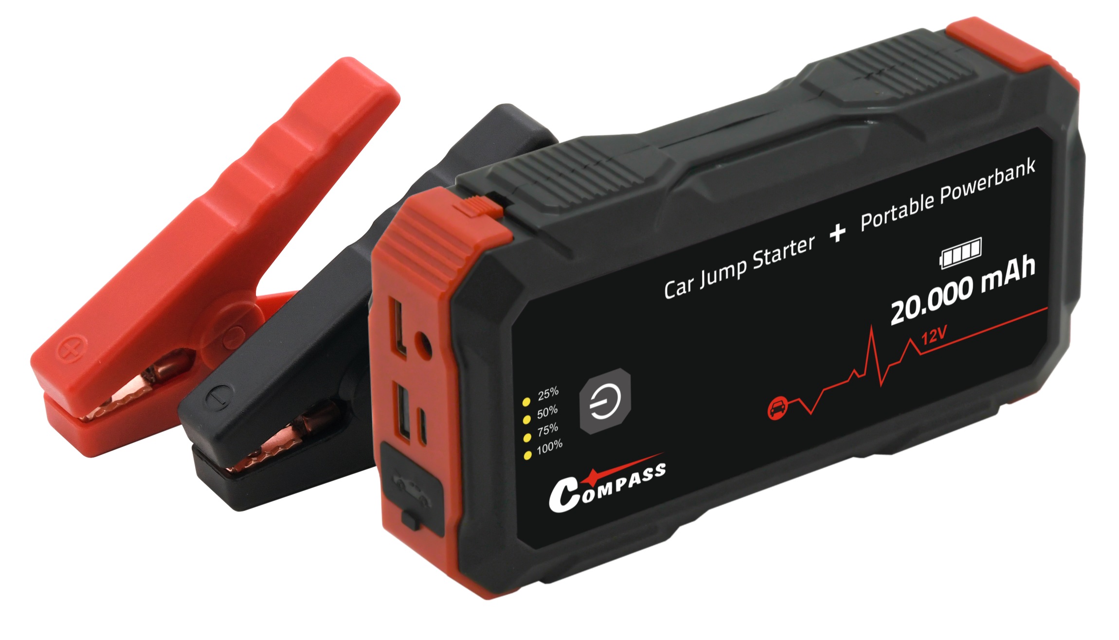 Powerbanka s funkcí JUMP STARTER 20.000mAh 2000A Compass 07164