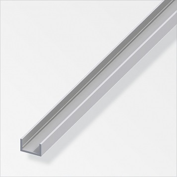 ALFER - U-profil hliník elox stříbro 1000x10x13,5x1,5mm ALFER A01061