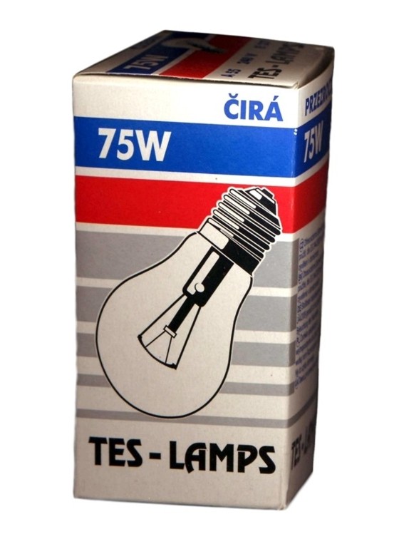 Topný článek E27 75W - čirá TES-LAMP s.r.o. E27075CIRA