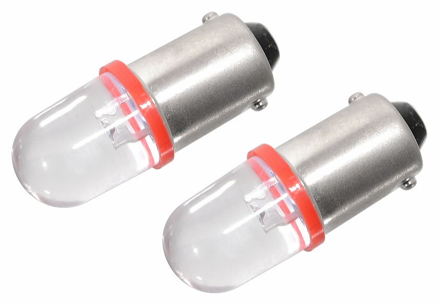 Žárovka 1LED 12V Ba9s červená 2ks Compass 33747