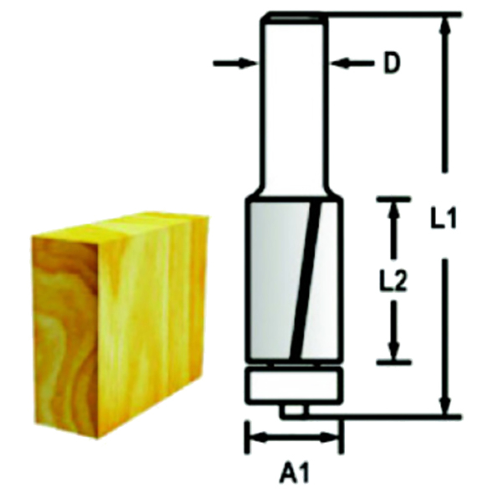 Drážkovací fréza 2 břit stopka 6 mm,9,5x26x67 mm Makita D-47690