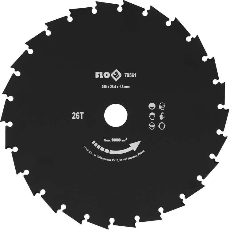 Ocelový žací kotouč pro křovinořez 250 mm Toya TO-79561