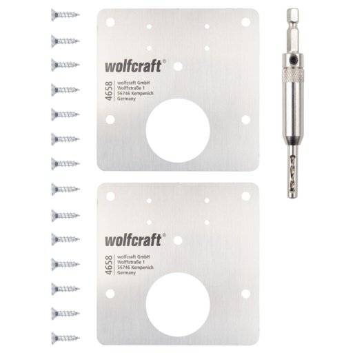 WOLFCRAFT - Sada na opravu pantů - montážní desky WOLFCRAFT 4658000