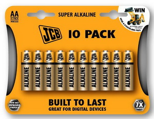SUPER alkalická baterie AA/LR06, blistr 10 ks JCB JCB-LR06-10B
