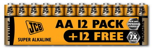 SUPER alkalická baterie AA/LR06, krabice 24 ks JCB JCB-LR06-24S
