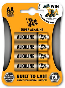 SUPER alkalická baterie AA/LR06, blistr 4 ks JCB JCB-LR06-4B