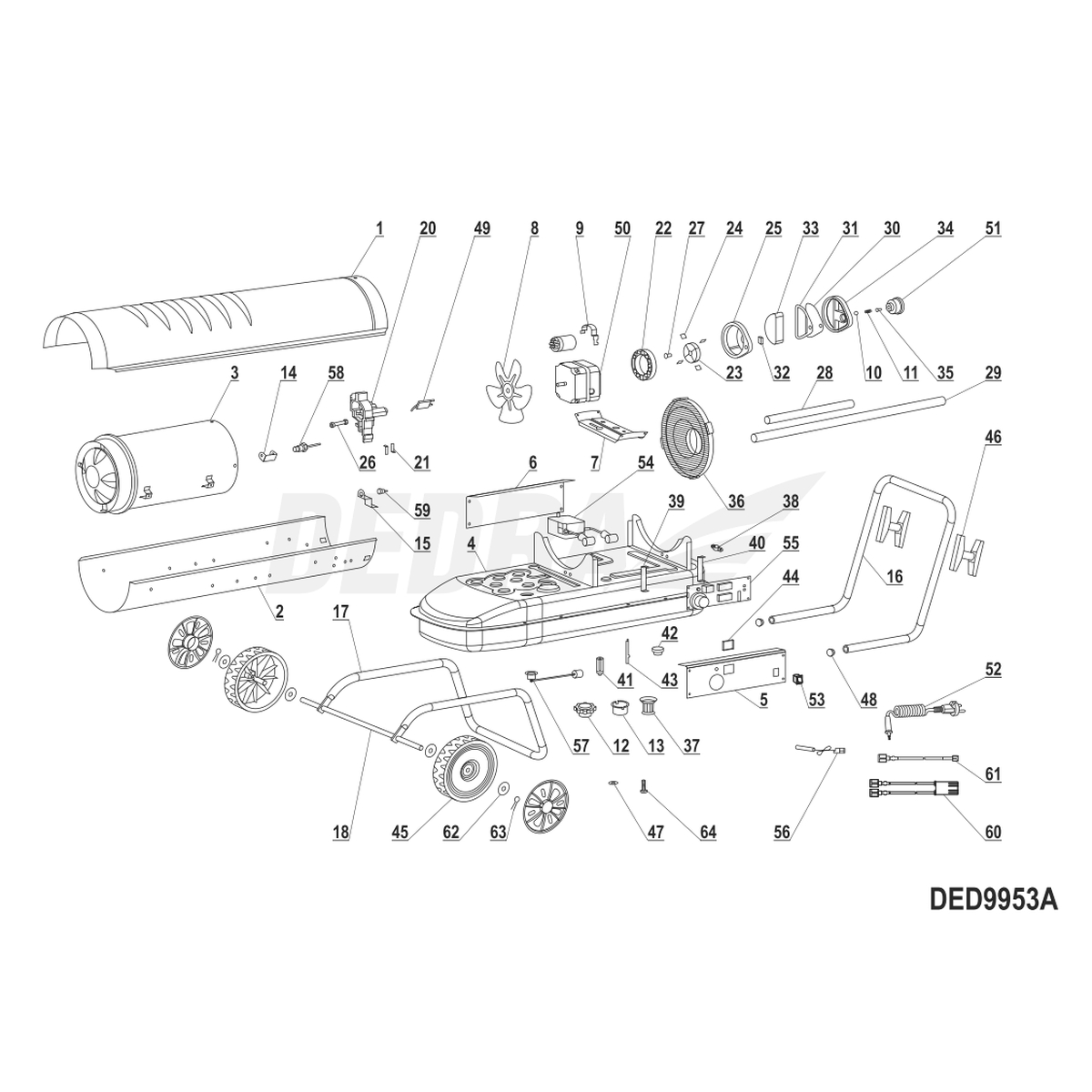 Kryt čerpadla DEDRA XDED9953A.25