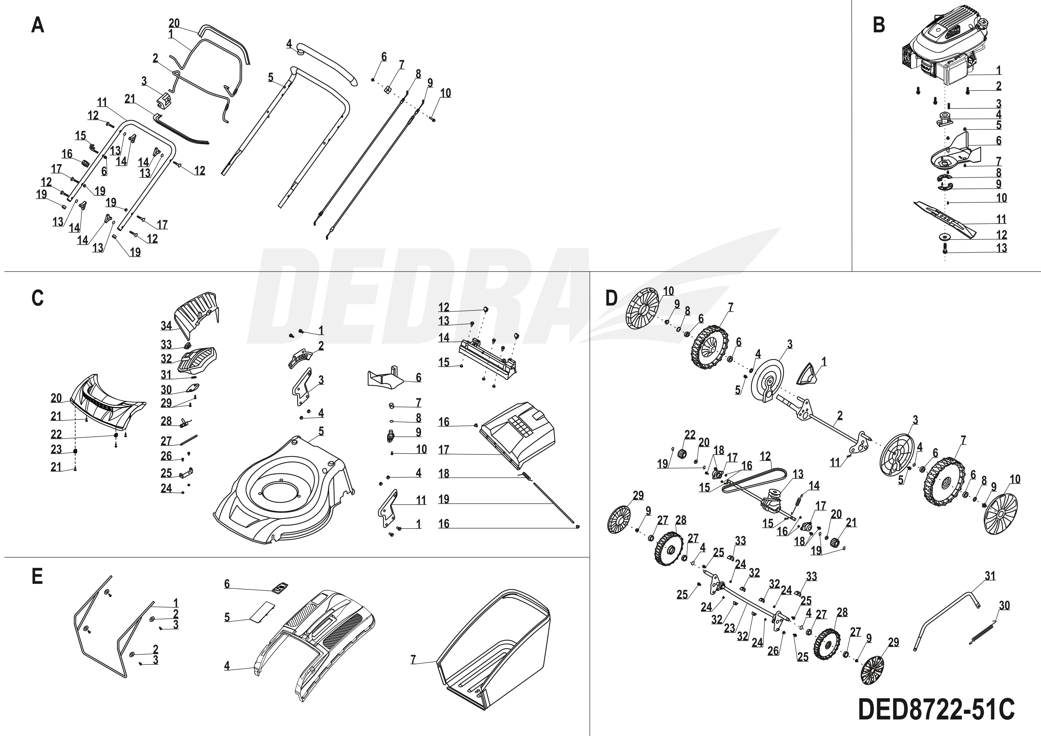 Zapalovací svíčka F7RTC DEDRA XDED8722-51C.S31