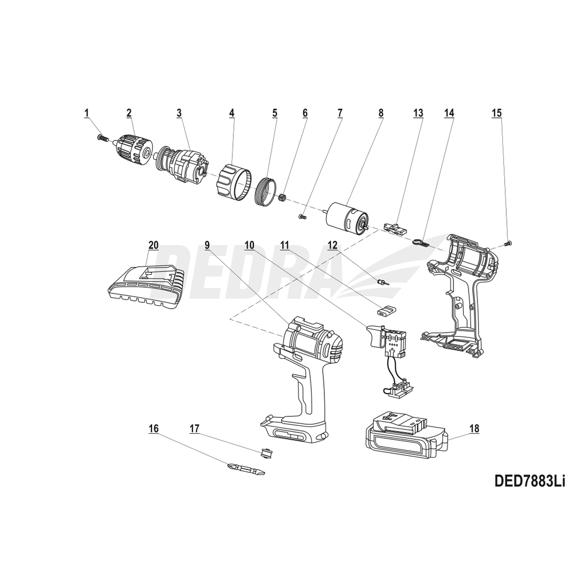 Elektrický motor DEDRA XDED7883.08