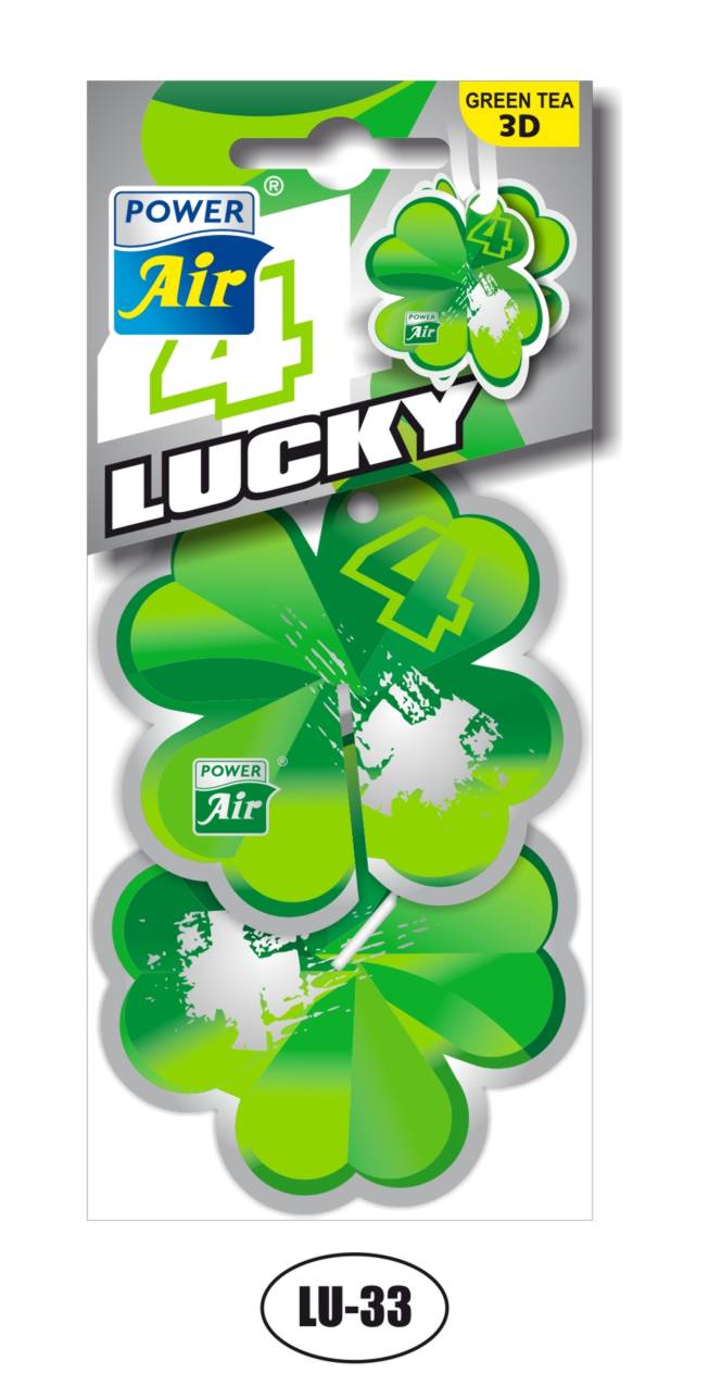 3D papírový osvěžovač LUCKY 4 GREEN TEA POWER AIR LU-33