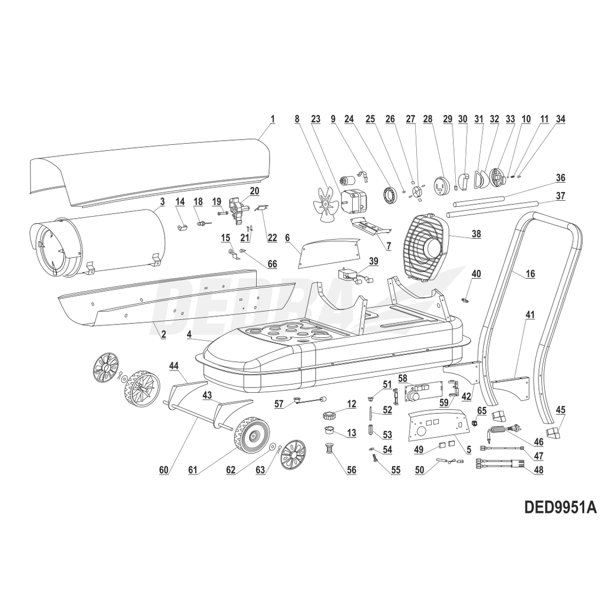 Kryt čerpadla DEDRA XDED9951A.33