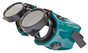 Ochranné svářečské brýle - odklápěcí kruhové zorníky, tmavost skla DIN5 MAGG OB159