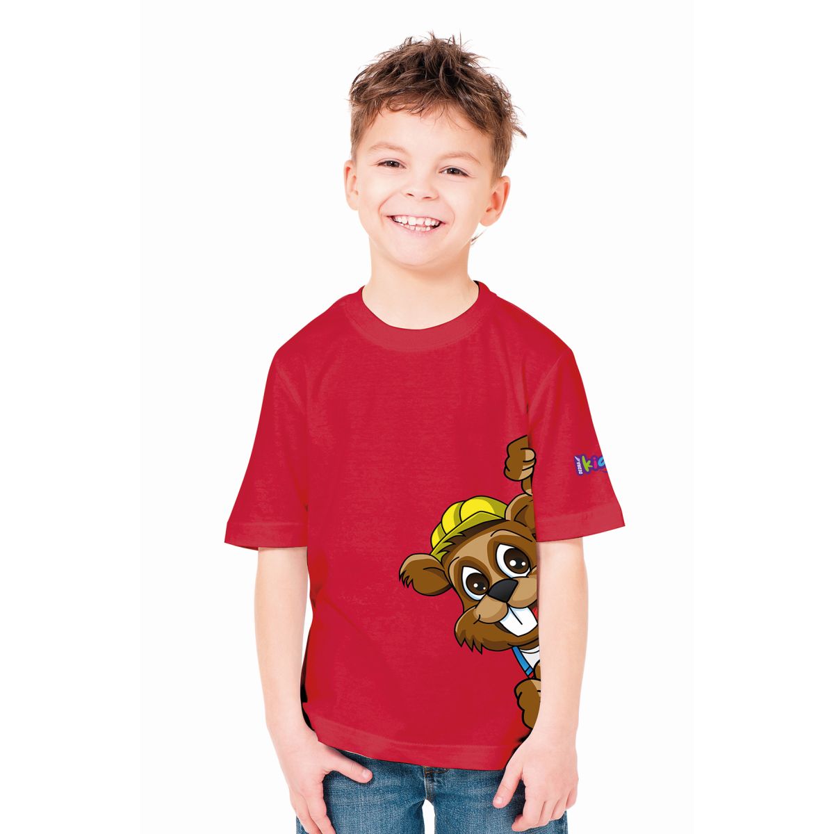 Dětské tričko DEDRUŚ červené, vel. 4/110cm, 100% bavlna DEDRA BH5TKC-4