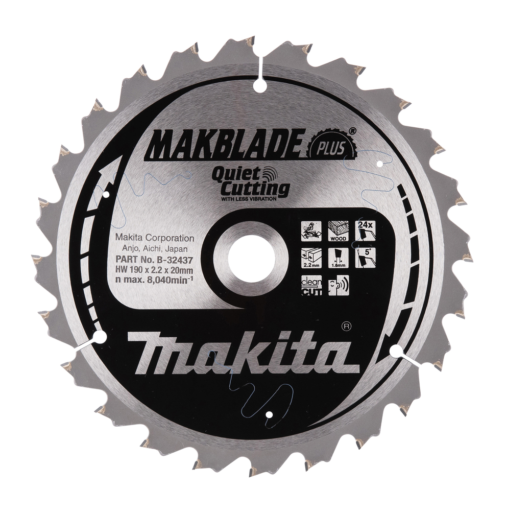 kotouč pilový dřevo MAKBLADEplus 190x2.2x20mm 20Z = old B-08604 Makita B-32437