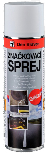 Značkovací sprej 500ml - červený DEN BRAVEN TP00002