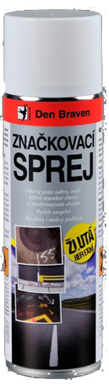 Značkovací sprej 500ml - reflexní žlutá DEN BRAVEN TP00005