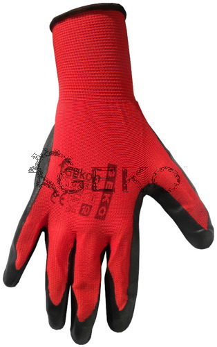 Pracovní rukavice červené - vel.8 GEKO nářadí G73531