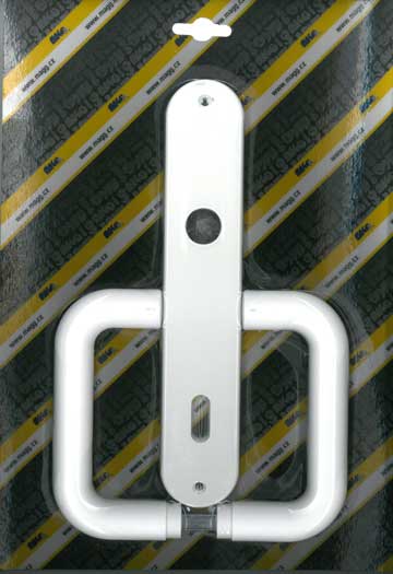 Klika plastová dveřní 90 dozická STANDARD bílá MAGG Y0115