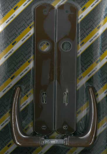 Klika plastová dveřní KLASIK 90 dozická XXL hnědá MAGG Y1211