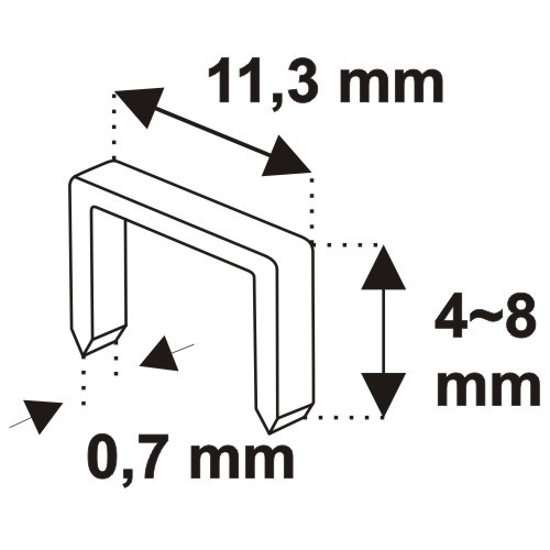 Ruční sponkovačka čalounická 4-8 mm DEDRA 11Z001