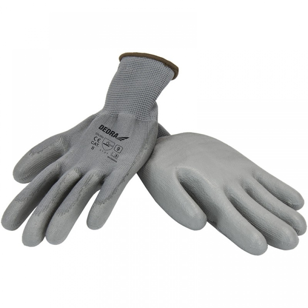Máčené pracovní rukavice, vel. 9 DEDRA BH1009R09