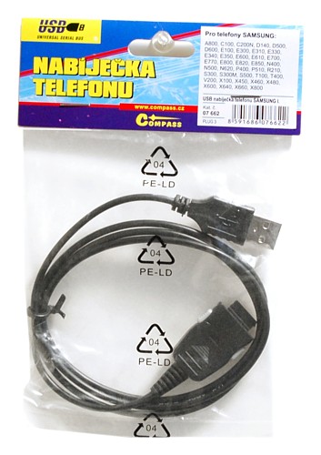 Nabíječka telefonu USB SAMSUNG I. Compass 07662