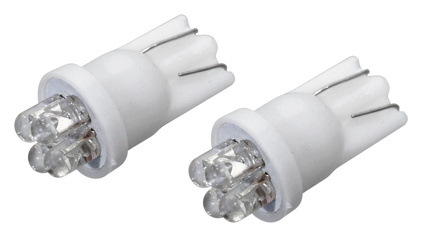 Žárovka 4LED 12V T10 bílá 2ks Compass 33714