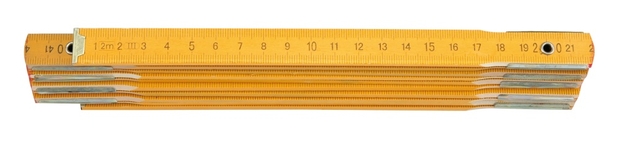 Metr skládací 2 m dřevěný žlutý Vorel TO-15020