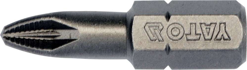 Bit křížový 1/4"PZ2 x 25 mm, AISI S2, HRC 58-61 10 ks Yato YT-04712