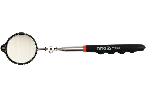 Zrcátko kontrolní teleskopické s LED osvětlením 265-920mm Yato YT-0663