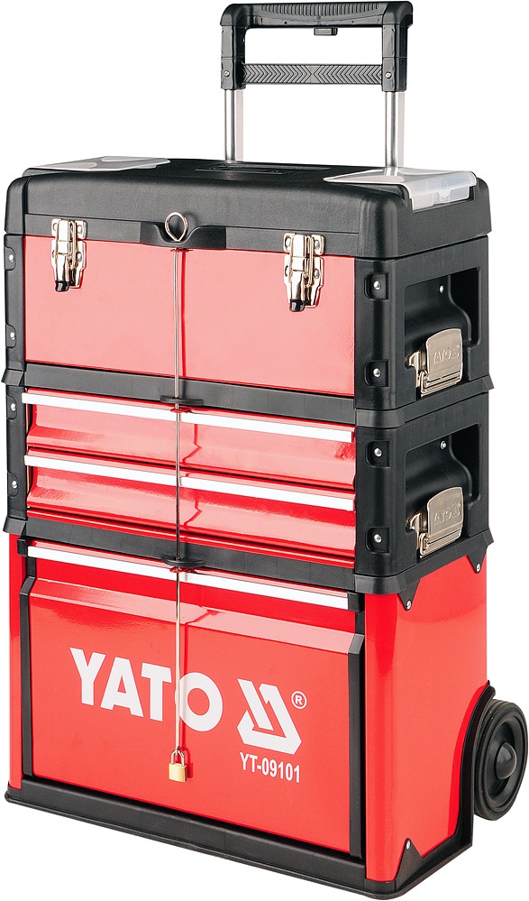 Vozík na nářadí 3 sekce, 2 zásuvky, Yato YT-09101 + Dárek, servis bez starostí v hodnotě 300Kč