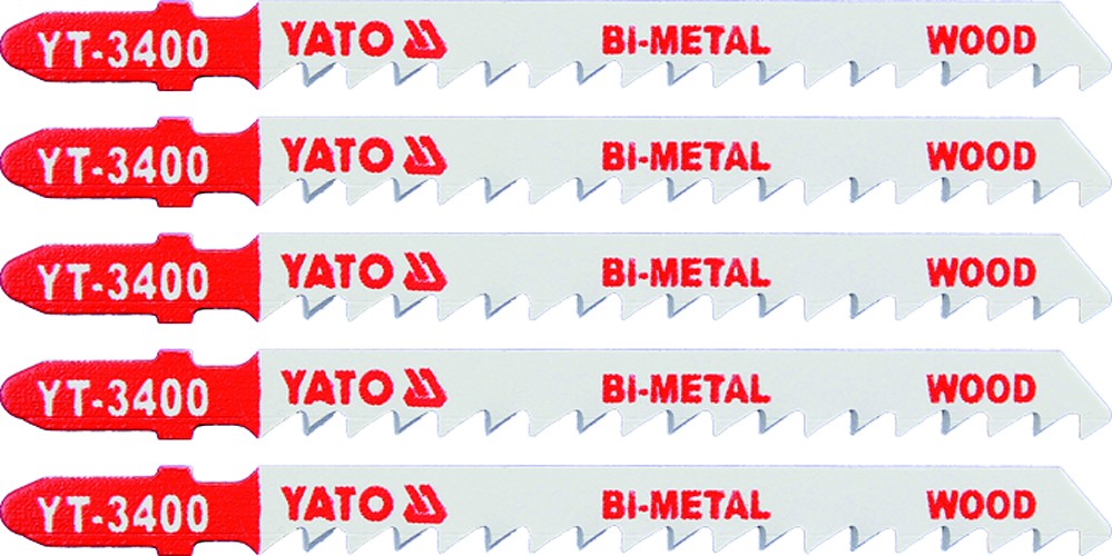 List do přímočaré pily 100 mm na dřevo TPI6 5 ks Bi-Metal Yato YT-3400