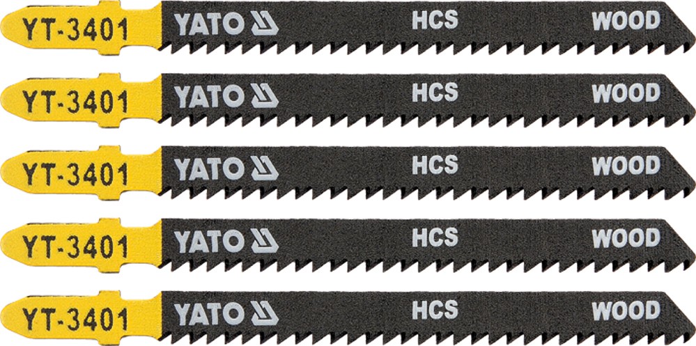 List pilový do přímočaré pily 100 mm na dřevo TPI10 5 ks Yato YT-3401