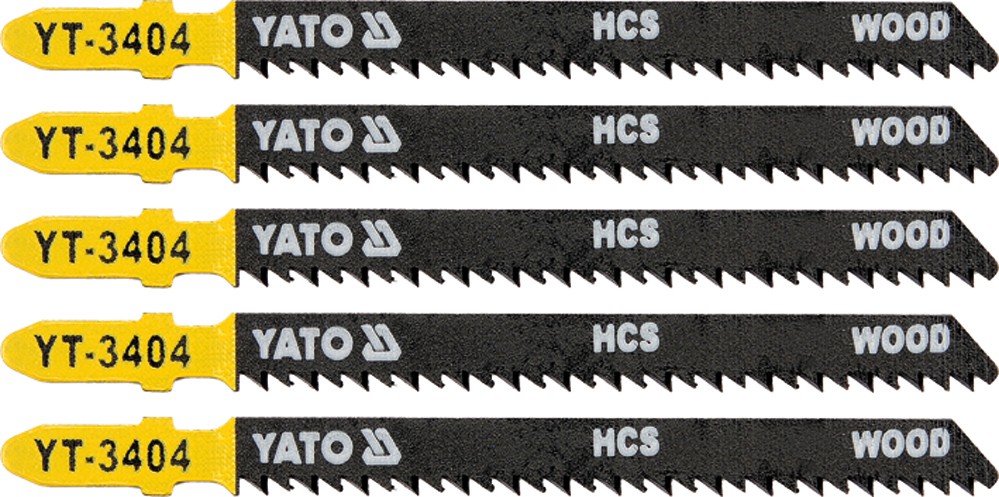 List pilový do přímočaré pily 100 mm na dřevo TPI10 5 ks Yato YT-3404