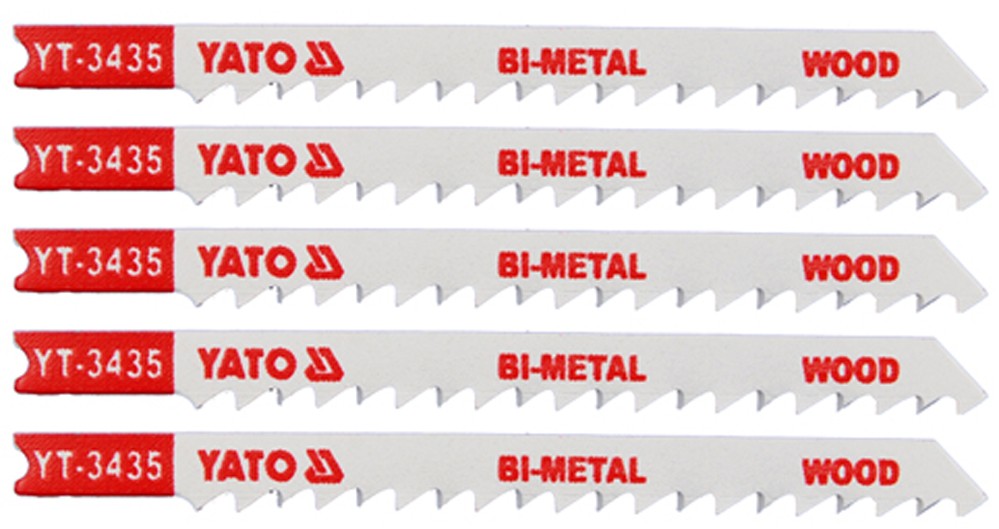 List pilový do přímočaré pily 100 mm na dřevo TPI6 5 ks Bi-Metal Yato YT-3435