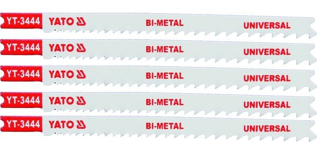 List pilový do přímočaré pily univerzální typ U 10-5TPI sada 5 ks Yato YT-3444