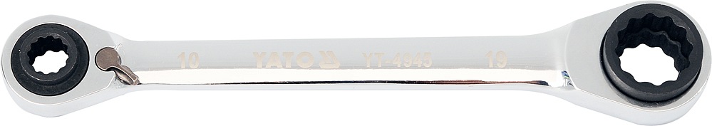 Ráčnový klíč průchozí oboustranný 10-13-17-19 mm Yato YT-4945
