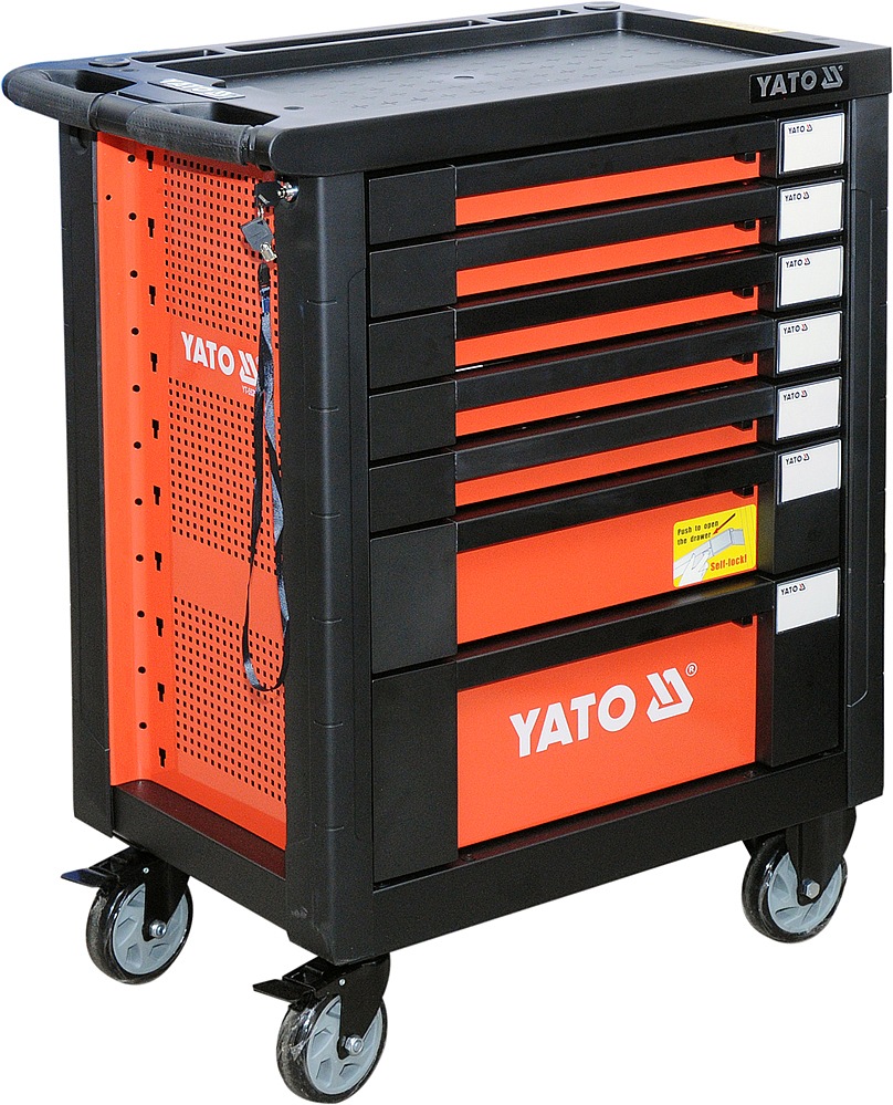Skříňka dílenská pojízdná s nářadím (211ks) 7 zásuvek Yato YT-55290 + Dárek, servis bez starostí v hodnotě 300Kč